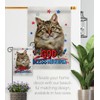 Breeze Decor Patriotic Siberian Garden Flag Set Wall Hanger Cat
