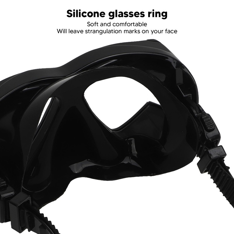 Snorkel Diving Glasses Waterproof Prevent Fog UV Protection Tempered Glass