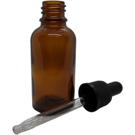 HOPEMOB Paquete de 6 Frascos Color Ámbar 30 ml (1 onza) con Goteros y Mini Embudo de Regalo, Frasco Laboratorio y Gotero Pipeta Cuentagotas