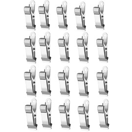 Metal Clamps, Pack of 20 Spring Clips, 1/2 Inch Wide Mini Alligator Clips, Shower Curtain Hooks, Clips for Curtain Clips, Clothes Pegs, Multifunctional Non-Slip Metal Clip