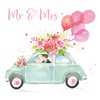 20 Serviettes Bride and Groom in Wedding Car | Marriage