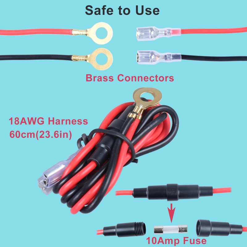 DMWD 1Pc Automotive 12V Voltage Gauge with Touch Switch Car