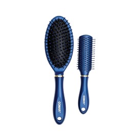 Conair Velvet Touch 2 pk Cushion & Mini Nylon Brush