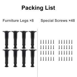 ANZHIRUOSU 8-Pack Adjustable Bed Support Legs 5.9"-11" - Heavy-Duty Adjustable Risers for Bed Frames/Box Spring/Platform/Slats, Sturdy Replacement & Support System