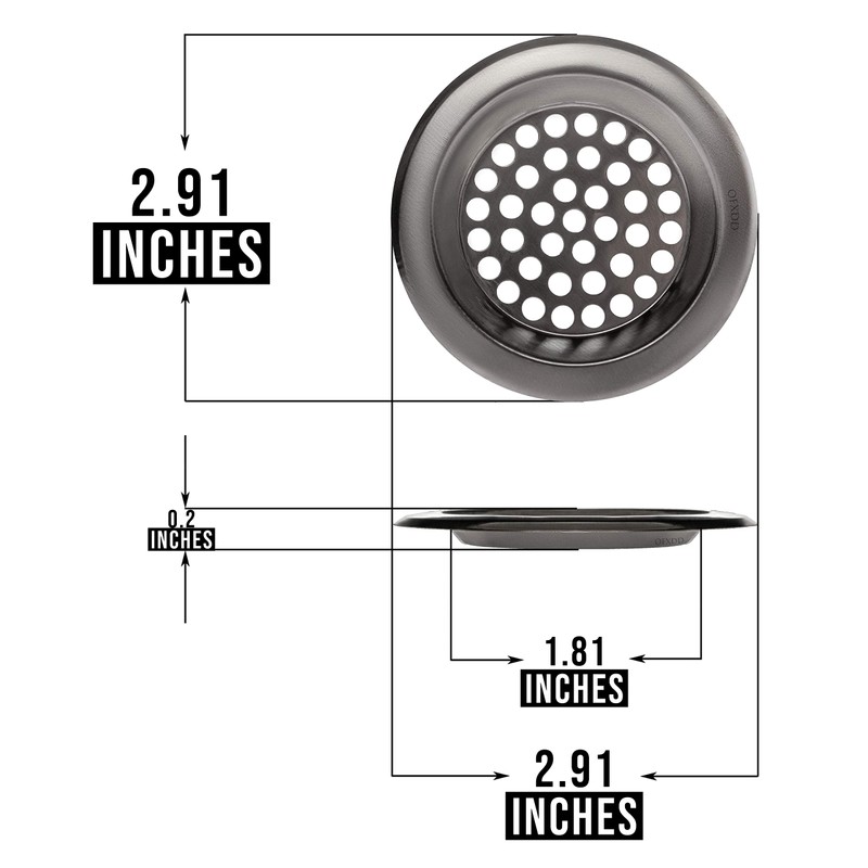 OFXDD Hair Shower Catcher Flat Sink Strainer 3", Outdoor Drain