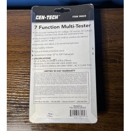 Cen-Tech 7-Function Multi-Tester Digital Multi-Meter Test Equipment Meter