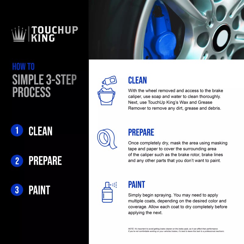 Touch Up Paint Blue 2K Aerosol Brake Caliper Paint Hi-Temp