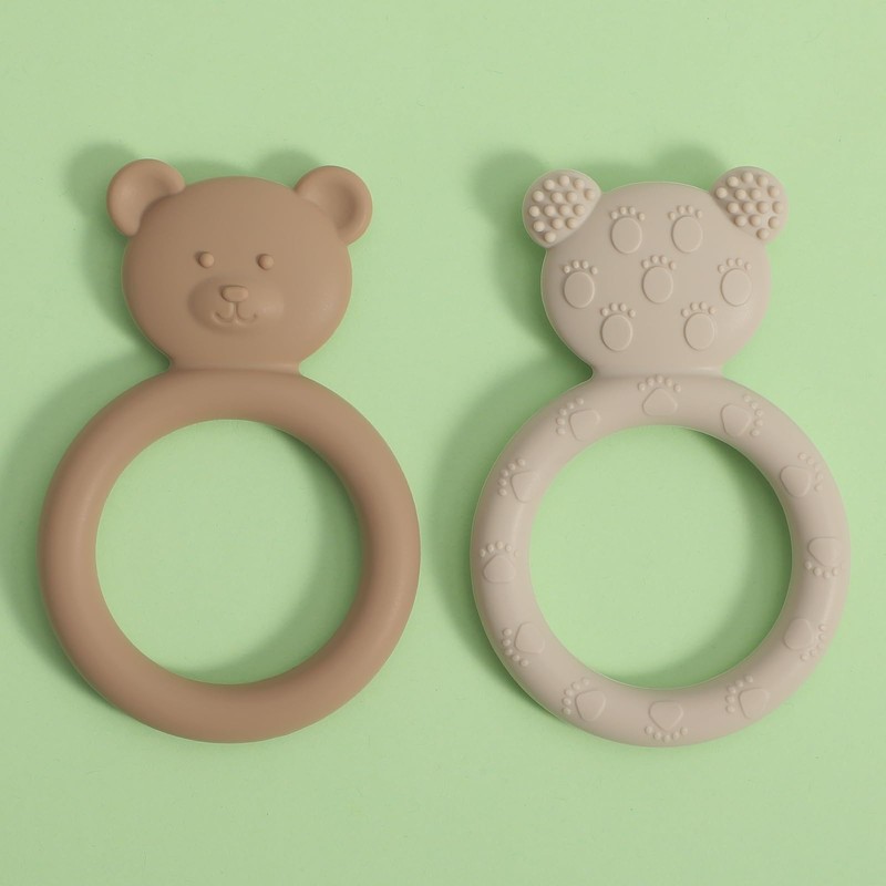 Dirbabi Silicone Baby Teether, Teething Toy Ring for Babies, Easy
