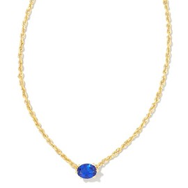 Kendra Scott Cailin 14k Gold-Plated Pendant Necklace in Blue Crystal, Fashion Jewelry for Women