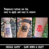 Coconut Drink Tropical Doodle Temporary Tattoo Water Resistant Fake Body