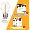 FUTIME 15 Pack S14 LED String Light Bulbs, 1W Shatterproof
