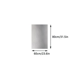 SEIWEI Under Grill Mat, 3 Layers Barbecue Fire Pit Mat Protect Mat, Fireproof Heat Resistant BBQ Mat Fire Pit Pad for Lawn Deck Grass Yard (80x60cm)