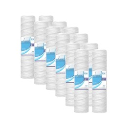 IPW Industries Inc - 5 Micron Sediment String Wound Water Filter - 10" x 2.5" Water Cartridge Replacement - Compatible w/Culligan CW-F (12-PACK)