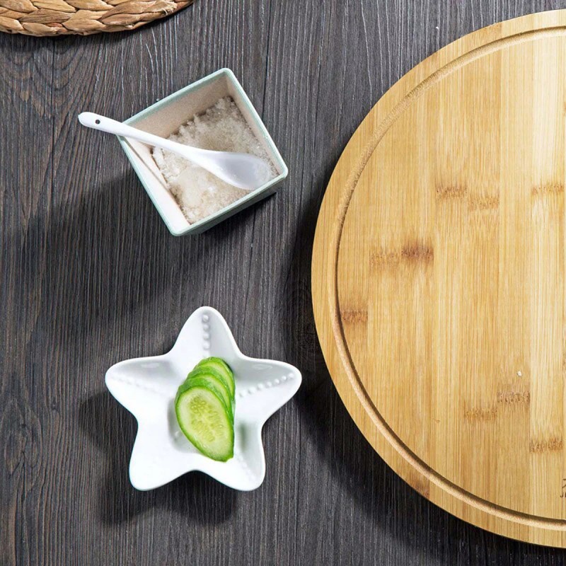 Bambú Tabla De Corte Bambú Circular Ecológica 32 Cm -