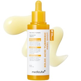 medicube Peel Shot with Kojic Acid Turmeric for Troubled Skin | Gentle Exfoliating Serum with BHA LHA PHA - Dead Skin Cells, Blackheads, Excess Sebum, For Dull & Rough Skin, 2.7 fl.oz
