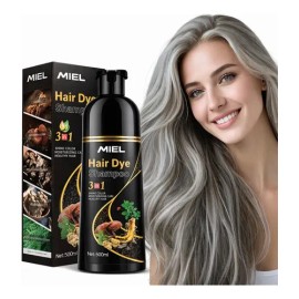 Shampoo Tinte Cubre Canas 500ml Jengibre, Color Silver Gray