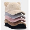 Winter Baseball Cap for Women Faux Rabbit Fur Warm Vicor