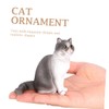 BIUDECO Adorable Cat Figurine Lifelike Desktop Cat Statue for Home