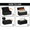 Tissue Box Cover Rectangular PU Leather Facial Tissue Dispenser Box
