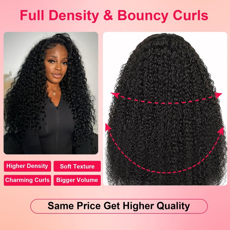 Deep Wave Lace Front Wigs Human Hair 13x6 HD Transparent