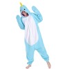 WOTOGOLD Animal Cosplay Costume Unisex Adult Blue Narwhal Pajamas Light