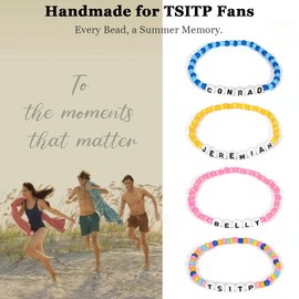 AICase for The Summer I Turned Pretty Inspired Bracelets Set Merch Stuff, for TSITP Beaded Friendship Bracelet Small Unique Cute Gifts Merchandise for Fans Birthday Christmas stocking stuffers
