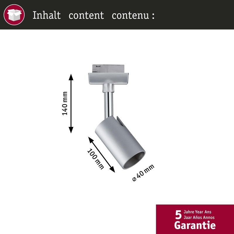 Paulmann 95329 Pure I URail Individual spot GU10 max. 10W