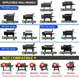 GGC Flame Broiler Kit for Pit Boss Pro Series 1100 Pellet Grills, 32 inch Flame Broiler Slide Cover Bottom Kit for PB1100PS1, Stainless Steel Pit Boss Replacement Parts