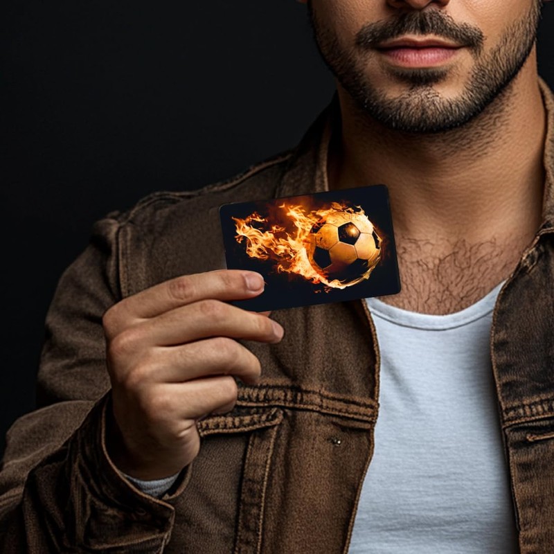 Peacoblue Bank Card Sticker Football Credit Debit Card Custom Skin