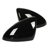 2Pcs Door Mirror Cap Left Right Glossy Black Rearview Mirror