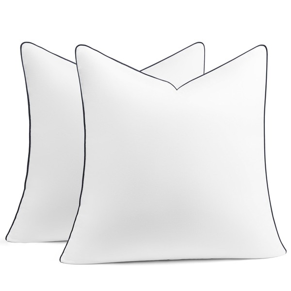 puredown® 18x18 Pillow Inserts Set of 2, Fluffy Overfilled Down