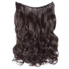 24inch Long Curly Hairpiece Wire in Hair Extensions No Clip