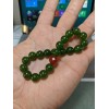 RAYON MANASI Mountain Green Jade + Red Agate Focal Bead