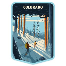 Die Cut Sticker Colorado, Better on Foot, Snowshoeing, Vinyl Sticker 3 to 6 inches, (Waterproof Decal for Cars, Water Bottles, Laptops, Coolers), Large