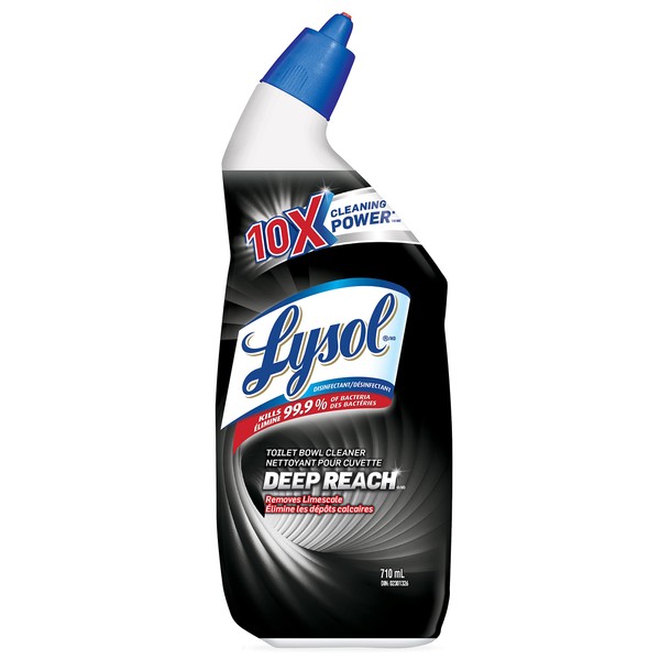 Lysol Toilet Bowl Cleaner, Deep Reach, Removes Limescale, For Cleaning and Disinfecting, Stain Removal, 10x cleaning power, 710ml