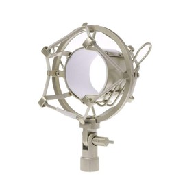 Supmico Microphone Shock Absorber Mount Microphone Spider Microphone Holder Condenser Microphone Vibration Proof with 48 mm - 60 mm Diameter Silver