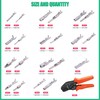 Twidec/290PCS Car Electrical Wire Terminal Pins Connector 1/1.5/1.8/2.2/2.8/3.5mm 21Type Auto