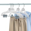 Quality Clear Plastic Skirt Hangers - 24 Pack Crystal Cut