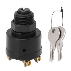 Ignition Switch 6 Screws 3 Position Ignition Key Switch 393301 with 2 Keys for OMC Boats with Inboard and Outboard