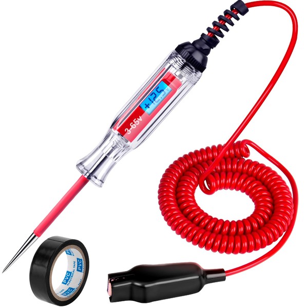 Heavy Duty 3-65V Backlit Digital LCD Circuit Tester, Test Light