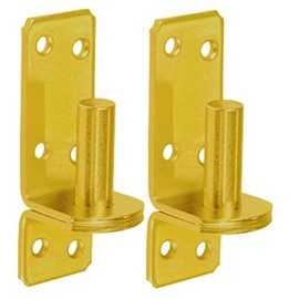 86mm x 30mm x 10mm Heavy Duty Gold Hinge Pin Gate Hinge Brackets Galvanised Steel (Pack of 2)