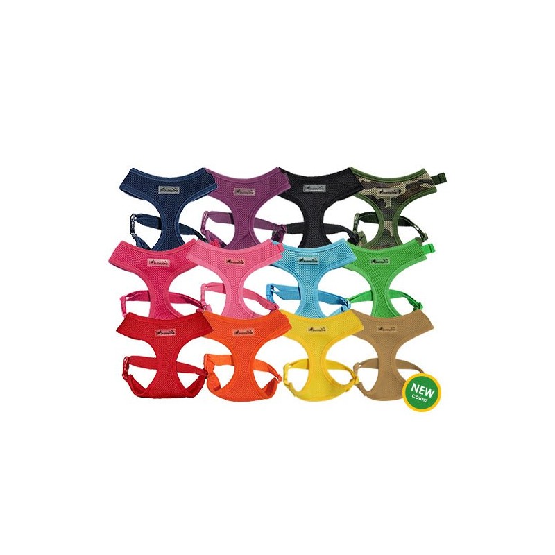 IPuppyone Adjustable Dog Soft Harness Air Flex Size:Large Color:Red