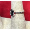 Natural Creations sterling silver stackable ring Size 8 Black Tourmaline