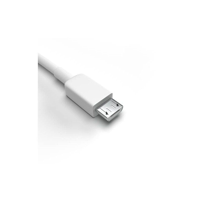 Justcom Micro-USB Ladekabel für Lava Z71 Weiß 1 m Handy