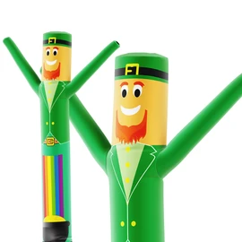 LookOurWay Air Dancers Wacky Waving Inflatable Tube Man Attachment - 7 Feet Tall Advertising Air Dancer Waving Man Inflatable Tube Guy - Blower Not Included - St. Patricks Day Leprechaun