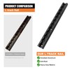 SALUINOKI 6" L-Track Rail Tie Down System Black, Truck Bed
