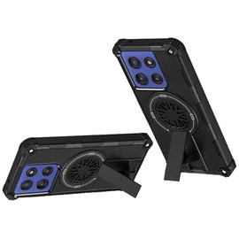 for Moto G Stylus 5G 2025 CD Texture Design Magnetic Car Mount Friendly HQ Hybrid - Black