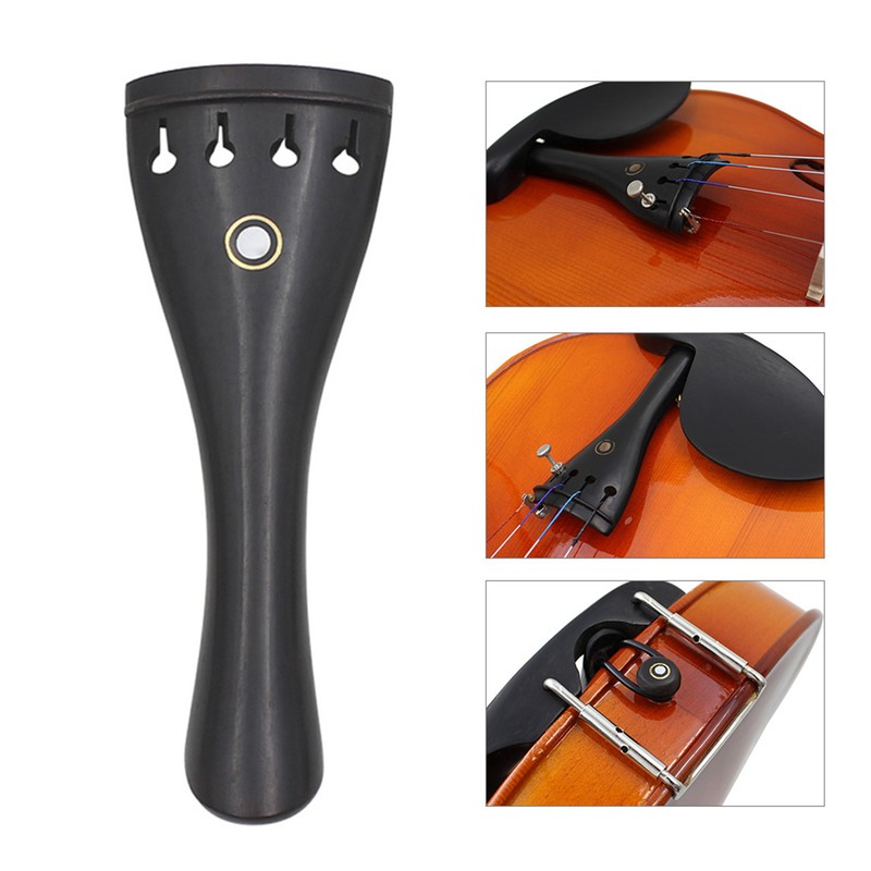 3 in 1 Ebony Tailpiece with Rope Fine Tuners Kits