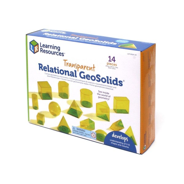 Learning Resources LSP0918-UK Relational GeoSolids 3D Maths Classroom Resource for