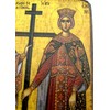 Wooden Greek Christian Orthodox Wood Icon of Saint Constantine and